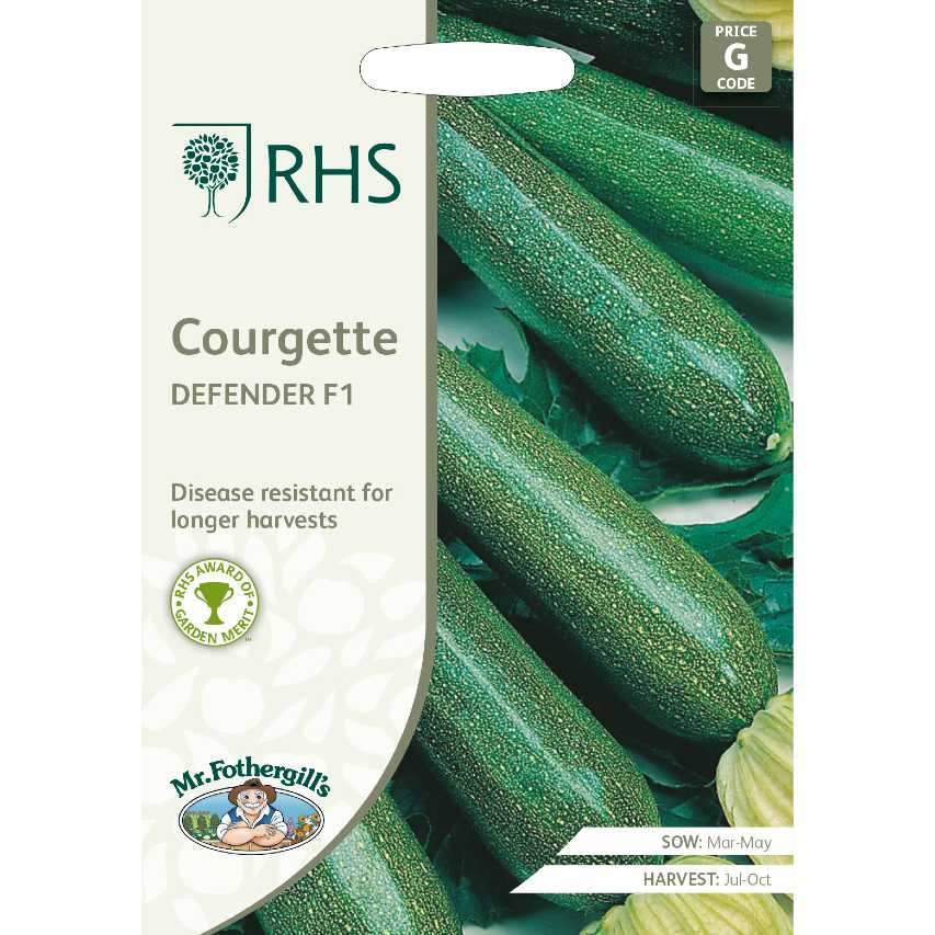 RHS courgette Defender F1 - Verdant
