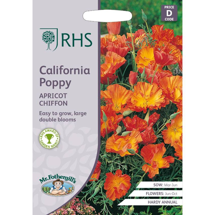 RHS California poppy Apricot Chiffon - Verdant
