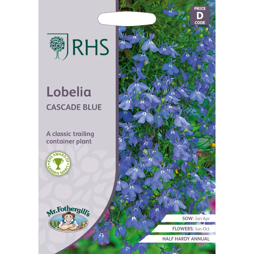 RHS lobelia 'Cascade Blue' seeds