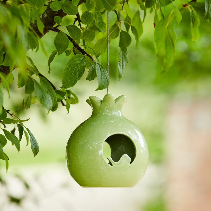 Sophie Conran ceramic bird feeder - pomegranate