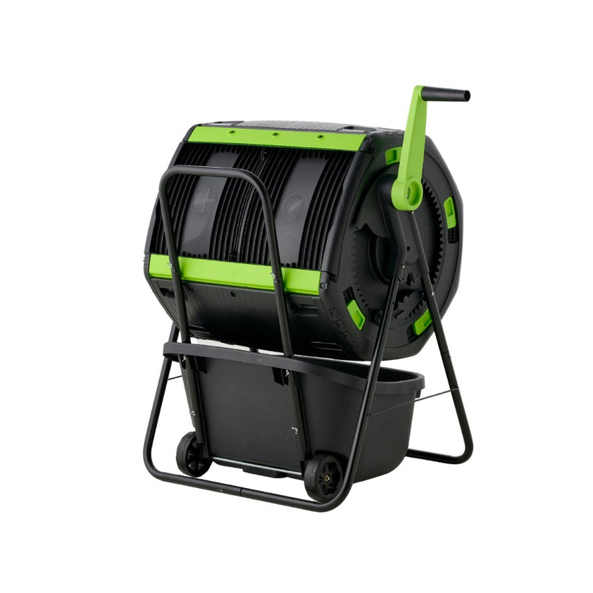 Maze 180l Compost Tumbler with Composting Cart Verdant