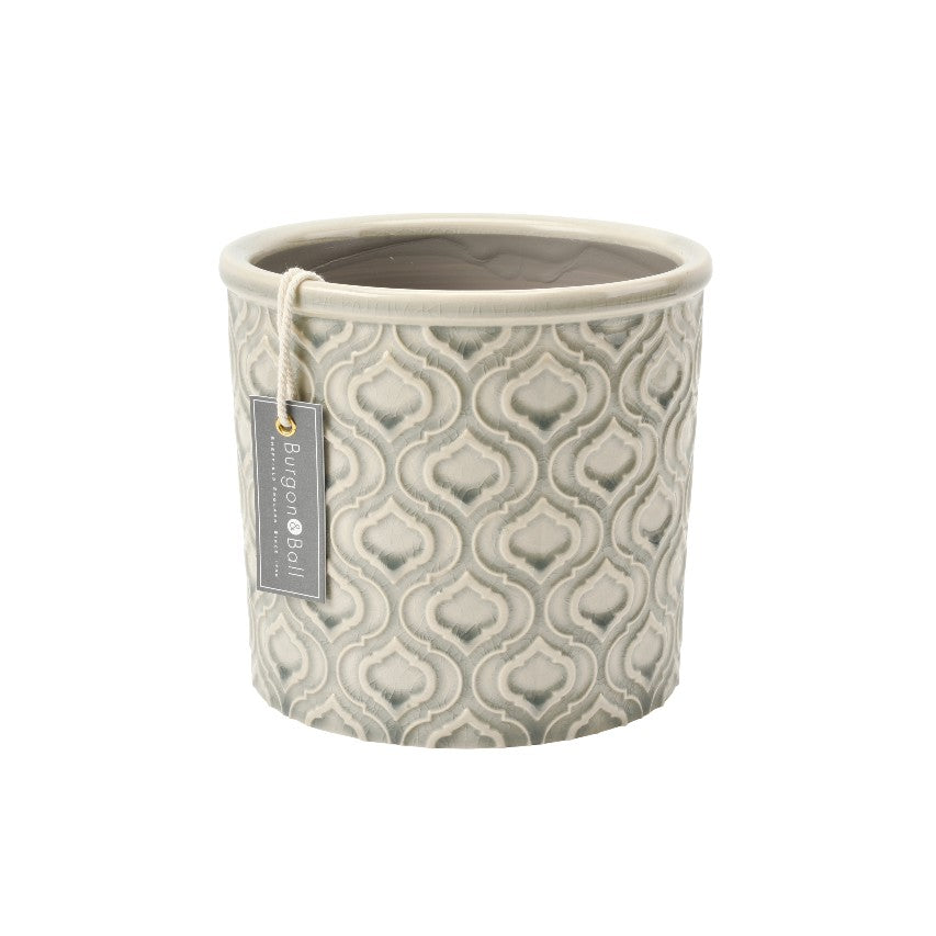 Burgon and Ball grey Venetian glazed pot - large