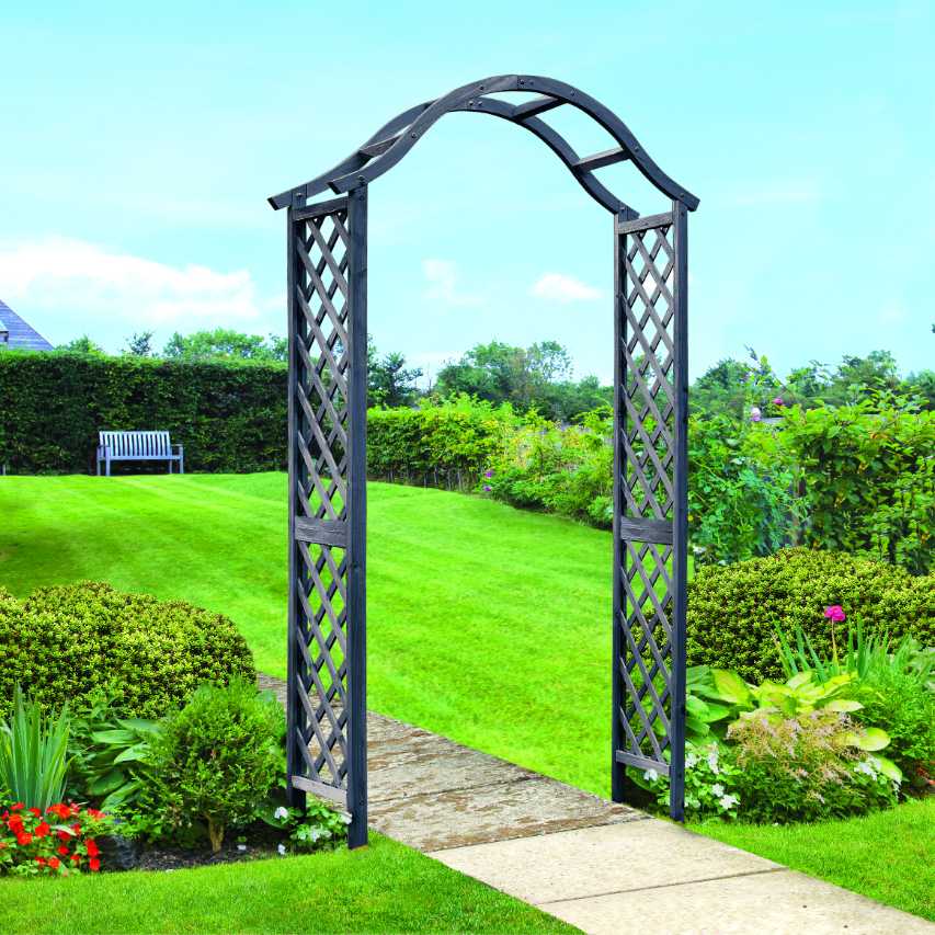 Smart Garden Woodland garden arch - slate grey